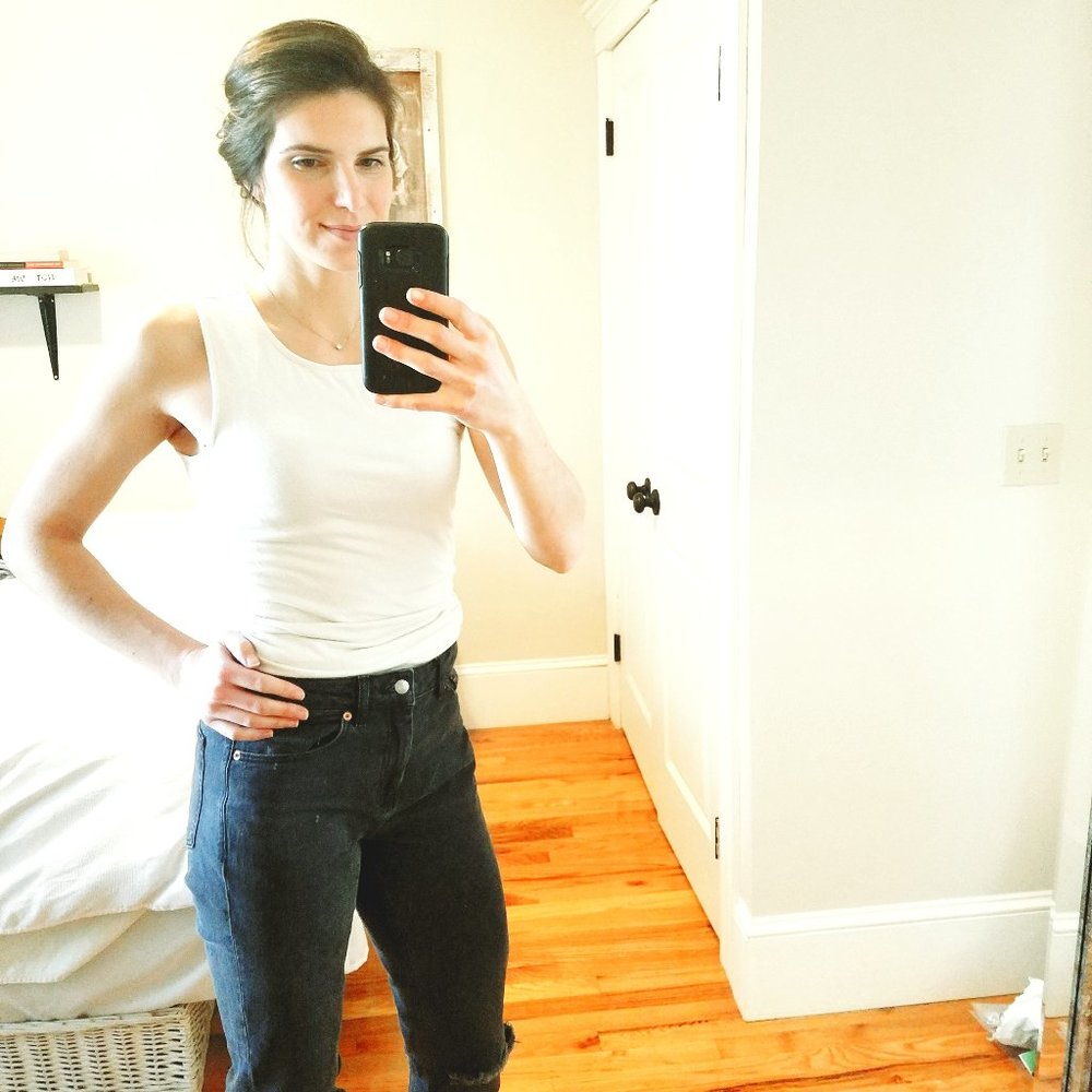 Banana Republic soft-white Tank Top